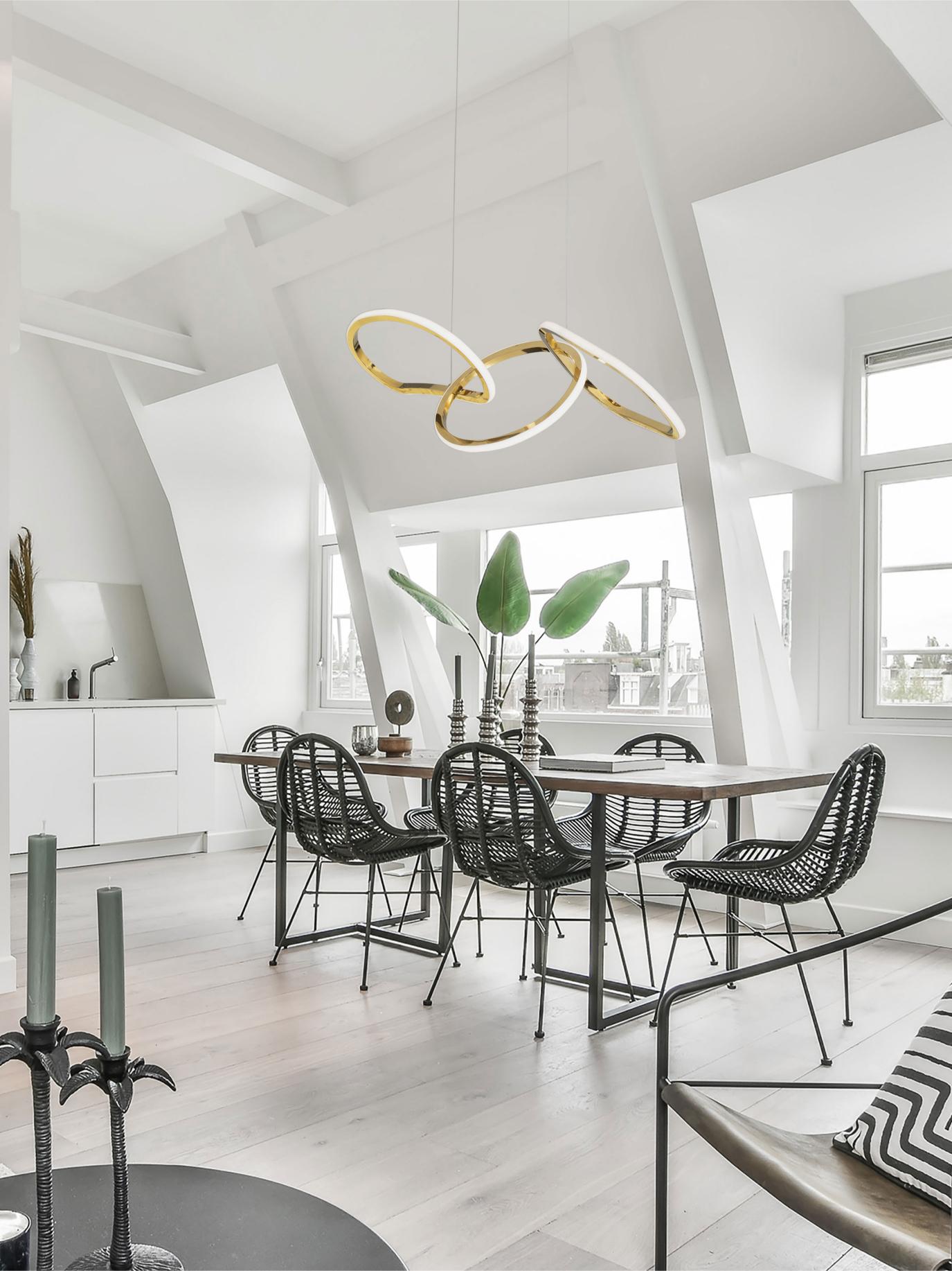 Koji oblik lustera paše na okrugli stol?