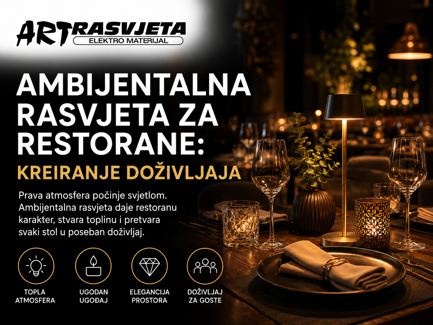 Ambijentalna rasvjeta za restorane