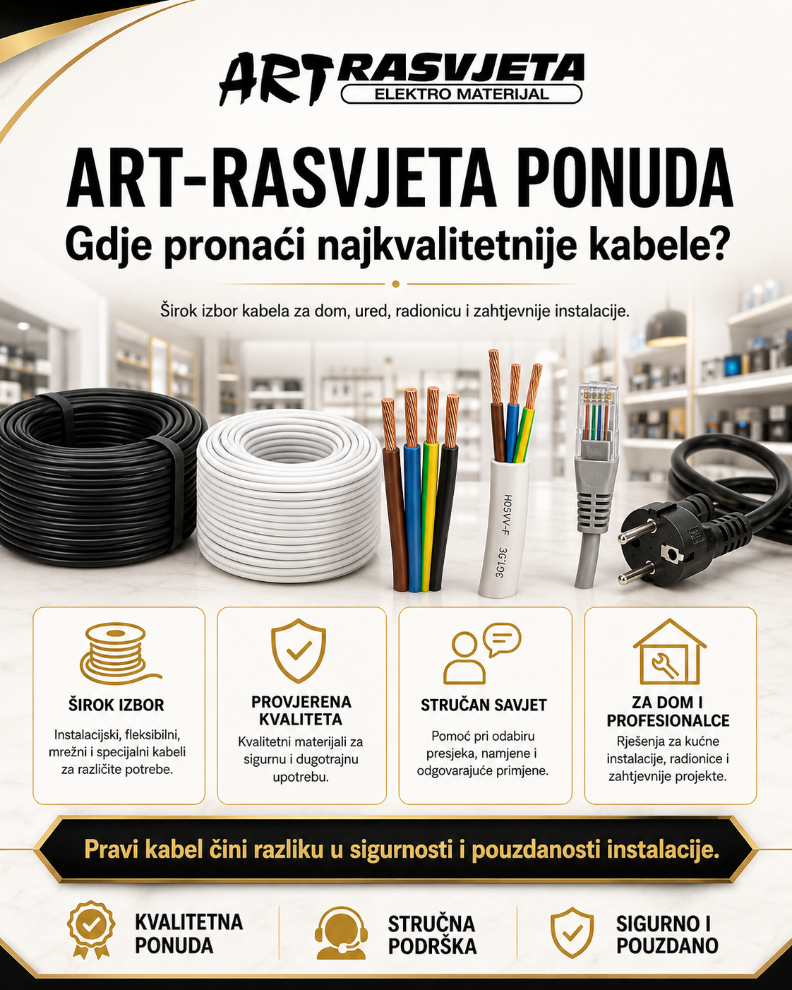 Art-rasvjeta ponuda: Gdje pronaći najkvalitetnije kabele? 