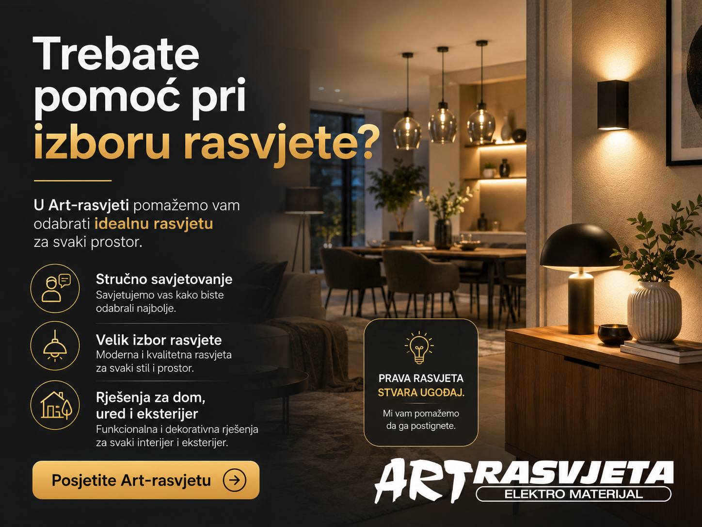 Art-rasvjeta - Trebate pomoć pri izboru rasvjete?