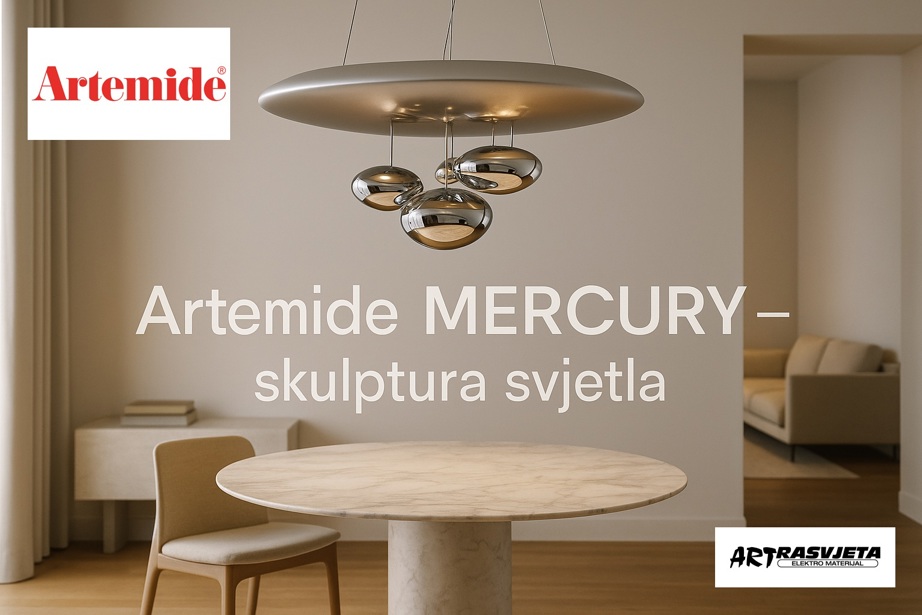 Artemide MERCURY – futuristička poezija svjetla za suvremene interijere