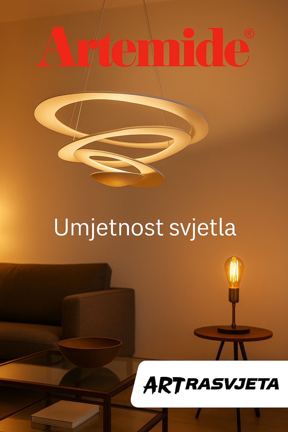 Artemide Pirce: Vrhunska rasvjeta koja prkosi gravitaciji