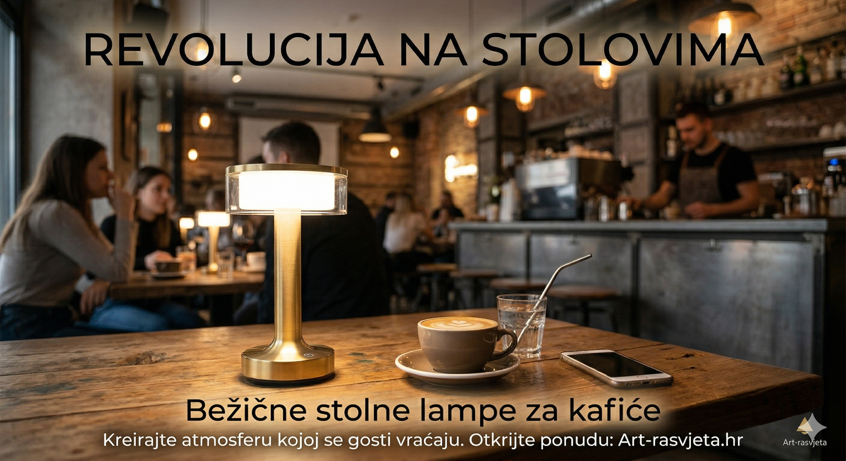 Bežične stolne lampe za kafiće