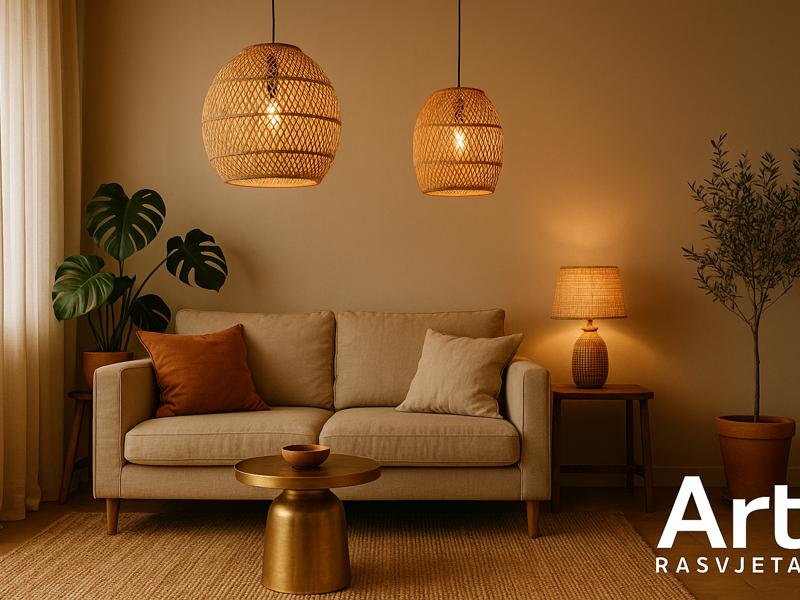 Boho rasvjeta: prirodni materijali, meka svjetlost i bezvremenski „boho-chic” za svaki dom