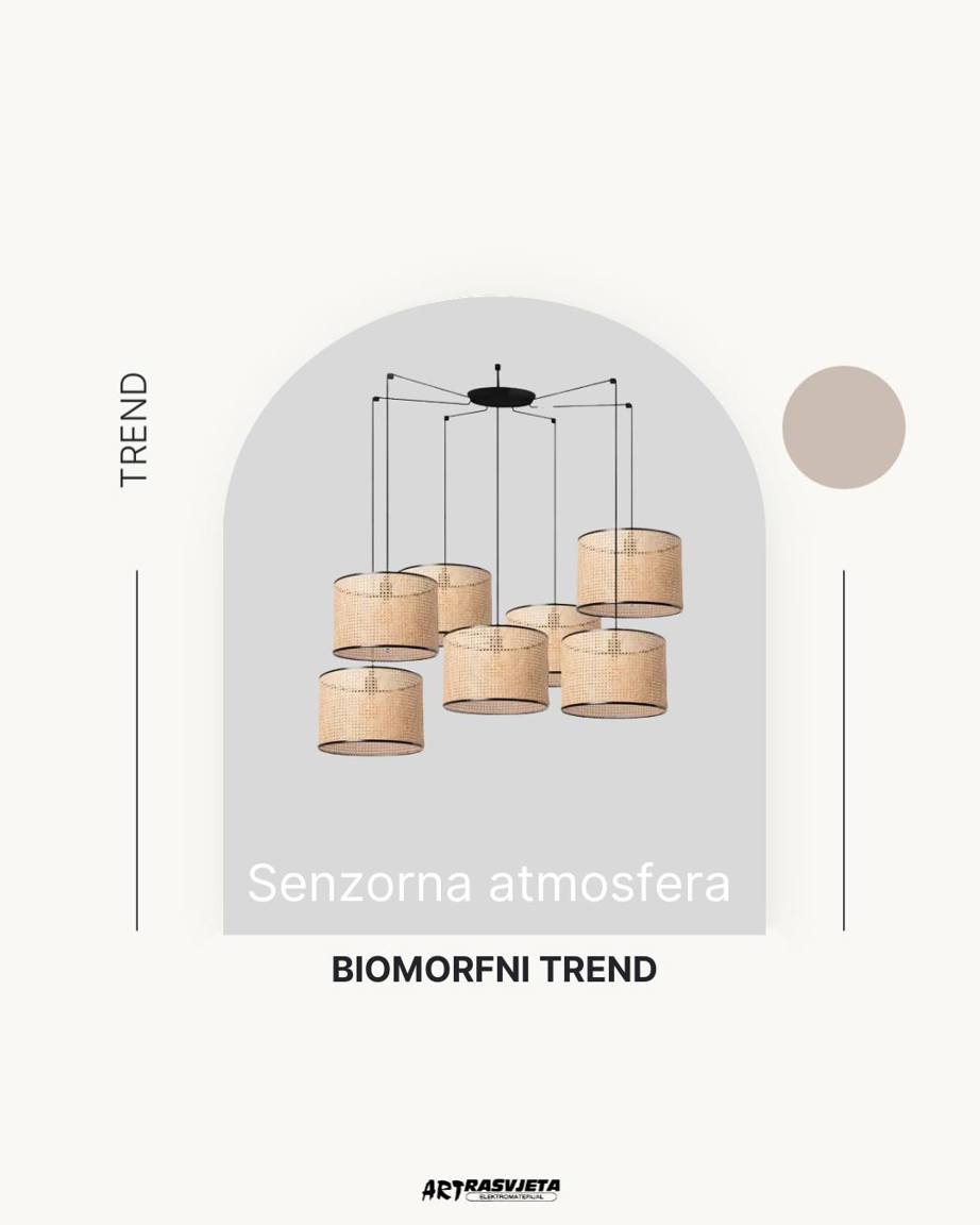 Crna Visilica Mambo: Biomorfni Dizajn i Ratan – Must-Have za Moderni Interijer