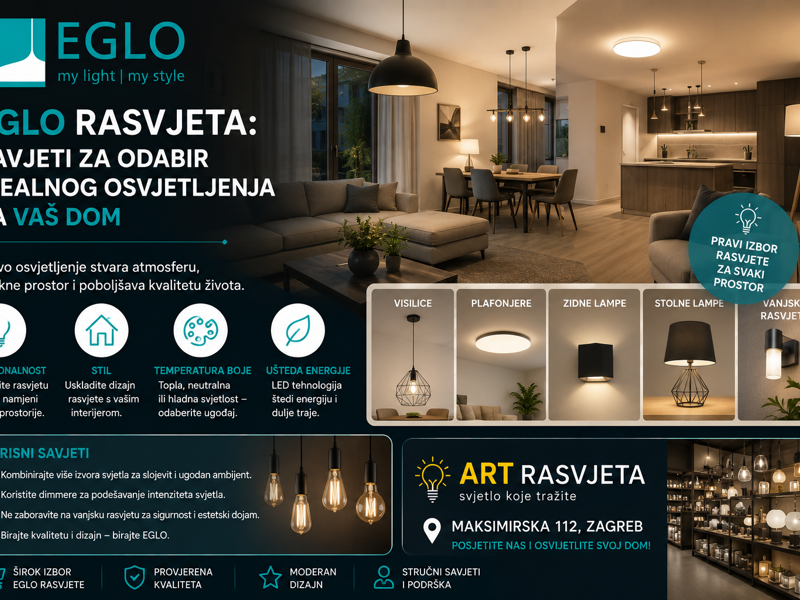 Eglo rasvjeta: Savjeti za odabir idealnog osvjetljenja za vaš dom