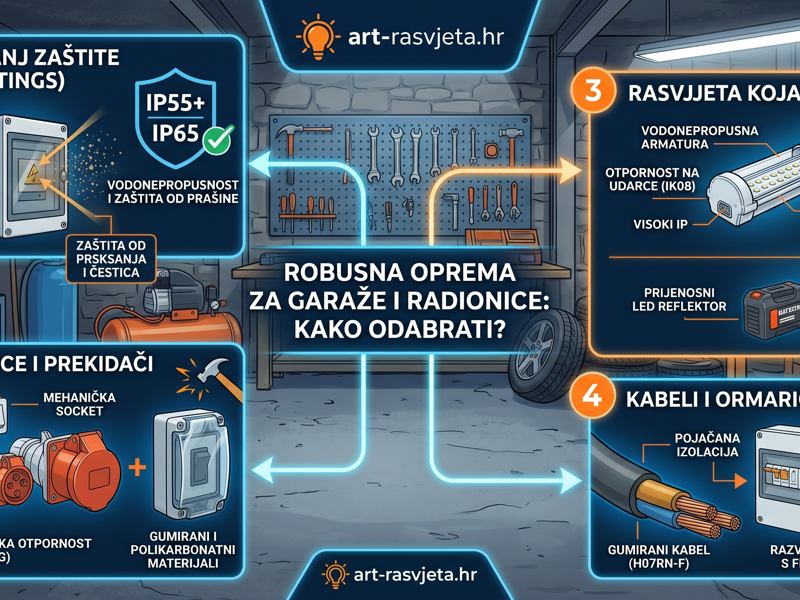Elektromaterijal za garaže i radionice: Kako odabrati opremu koja trpi sve uvjete?