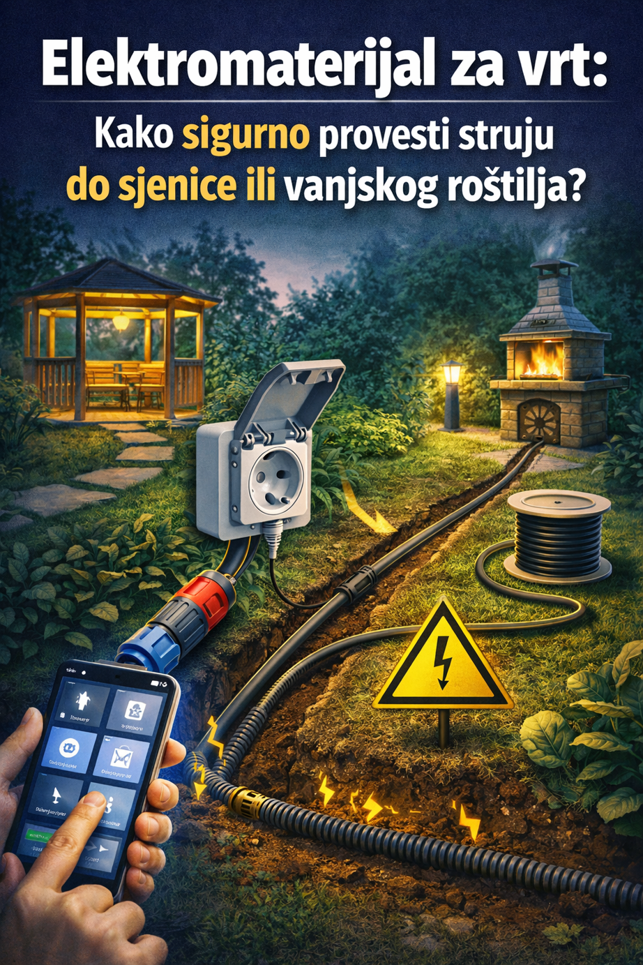 Elektromaterijal za vrt: Kako sigurno provesti struju do sjenice ili vanjskog roštilja?
