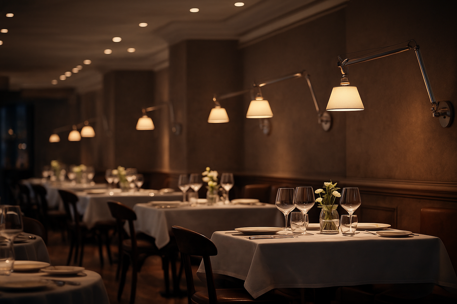 Fine dining s Artemide Tolomeo Decentrata