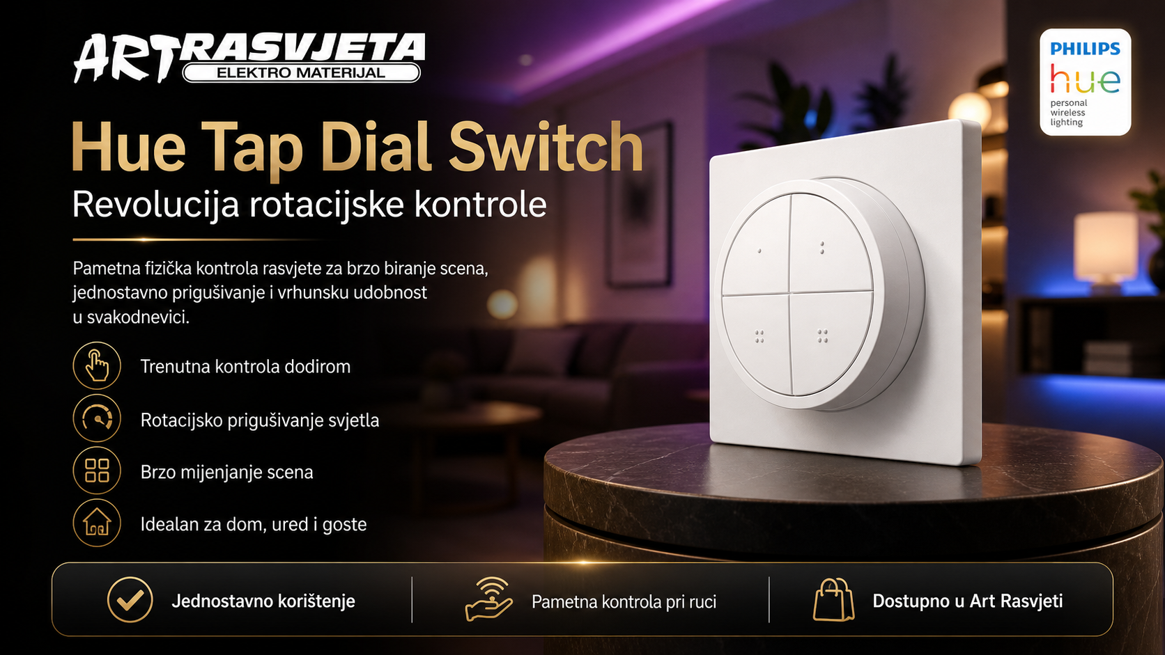 Hue Tap Dial Switch: Revolucija rotacijske kontrole