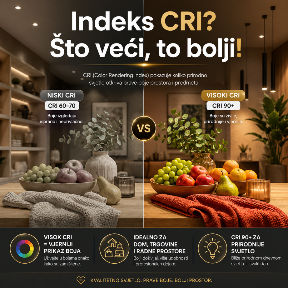 Indeks CRI? Što veći, to bolji!