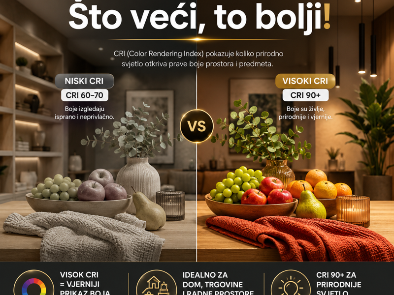Indeks CRI? Što veći, to bolji!