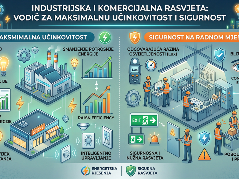 Industrijska i komercijalna rasvjeta: Vodič za maksimalnu učinkovitost i sigurnost