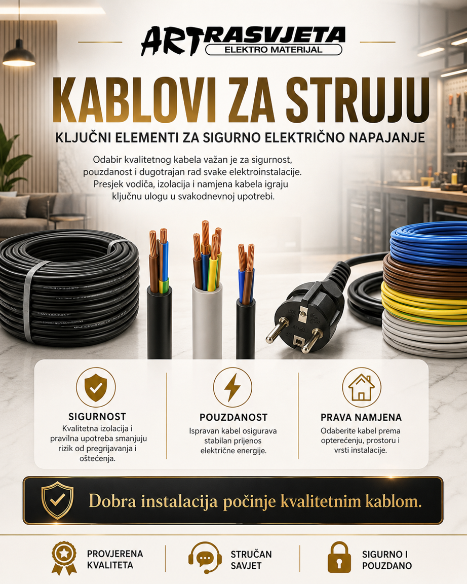 Kablovi za struju: Ključni elementi za sigurno električno napajanje