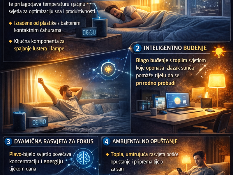 Kako AI rasvjeta mijenja vaš san i produktivnost u 2026. godini