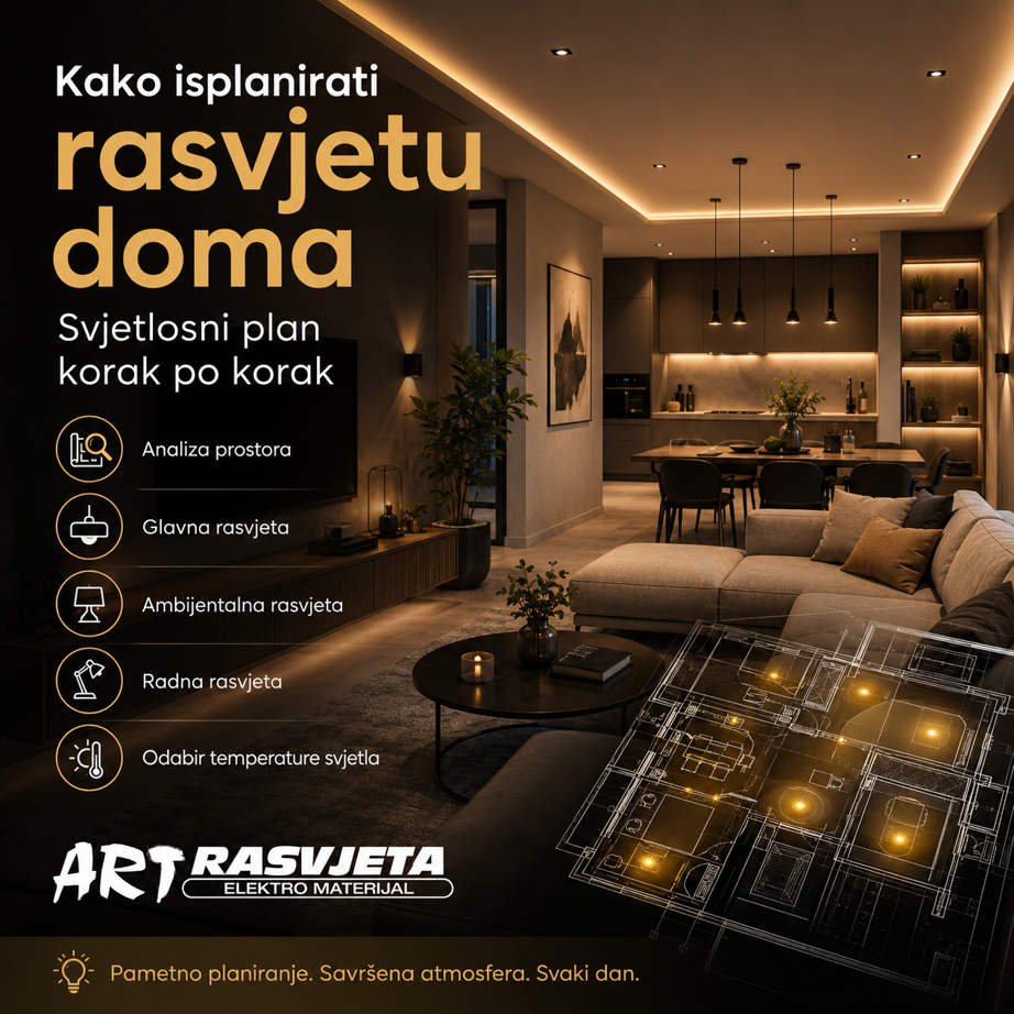 Kako isplanirati rasvjetu doma: svjetlosni plan korak po korak