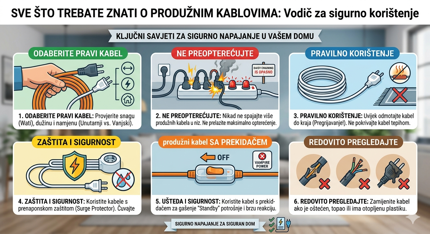 Kako odabrati Najbolji produžni kabel za vaše specifične potrebe