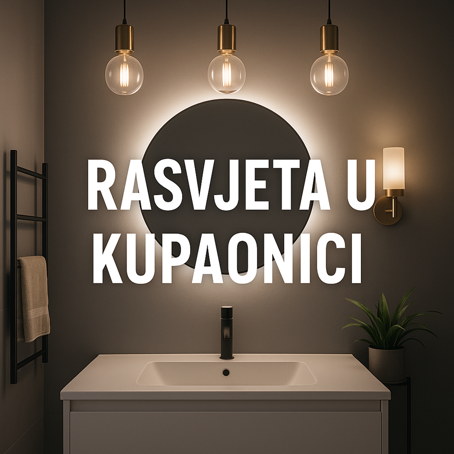 Kako pravilno osvijetliti kupaonicu bez prozora — kompletan vodič (2025)