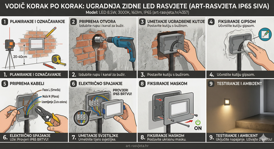 Kako pravilno ugraditi zidnu LED rasvjetu: Vodič korak po korak