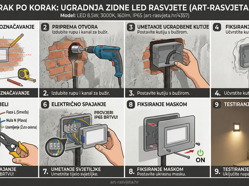 Kako pravilno ugraditi zidnu LED rasvjetu: Vodič korak po korak