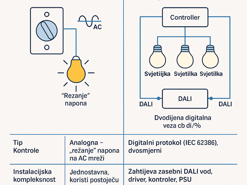 Kako rade dimabilne žarulje: TRIAC, DALI i moderna kontrola rasvjete