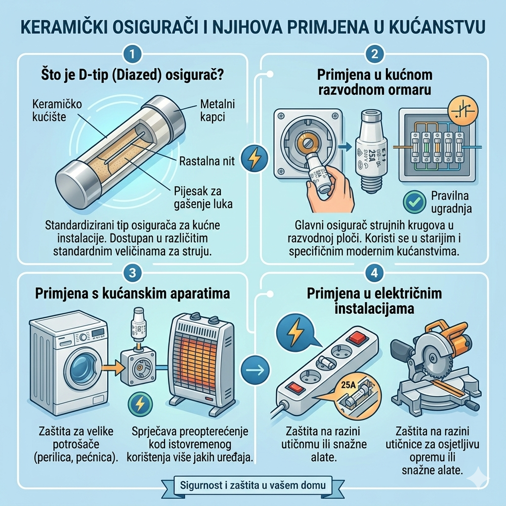 Keramički osigurači i njihova primjena u kućanstvu 