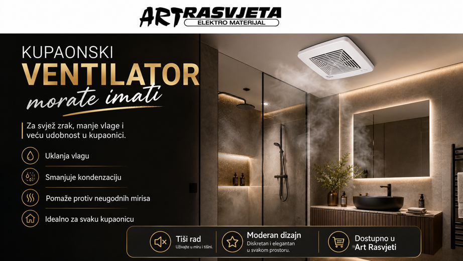 Kupaonski ventilator morate imati