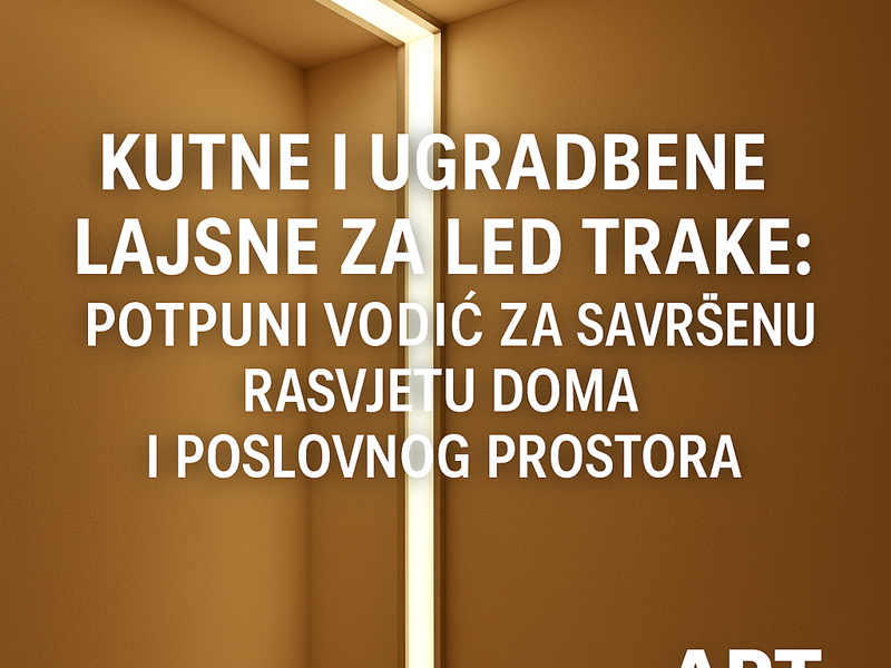 Kutne i ugradbene lajsne za LED trake: potpuni vodič za savršenu rasvjetu doma i poslovnog prostora