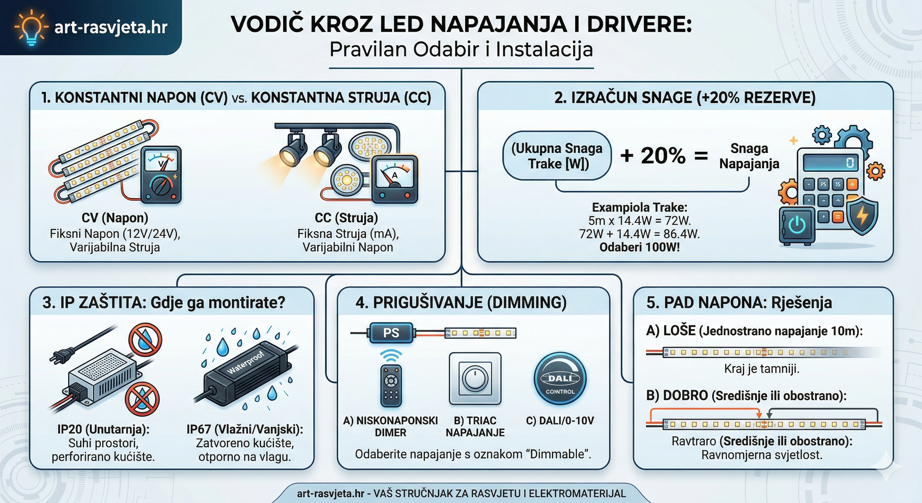LED napajanja i driveri: Sveobuhvatan vodič kroz pravilan odabir i instalaciju