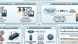 LED napajanja i driveri: Sveobuhvatan vodič kroz pravilan odabir i instalaciju