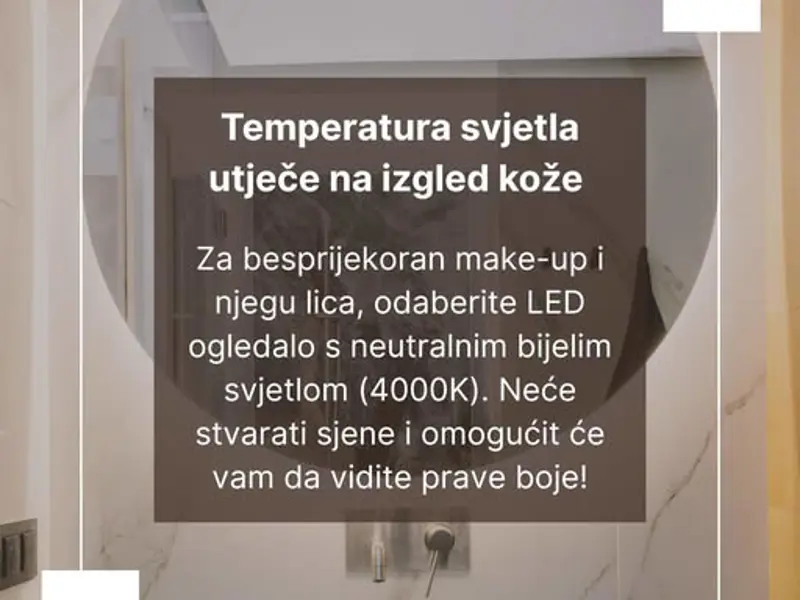 LED ogledala s neutralnim svjetlom: funkcionalna elegancija za kupaonicu i garderobu