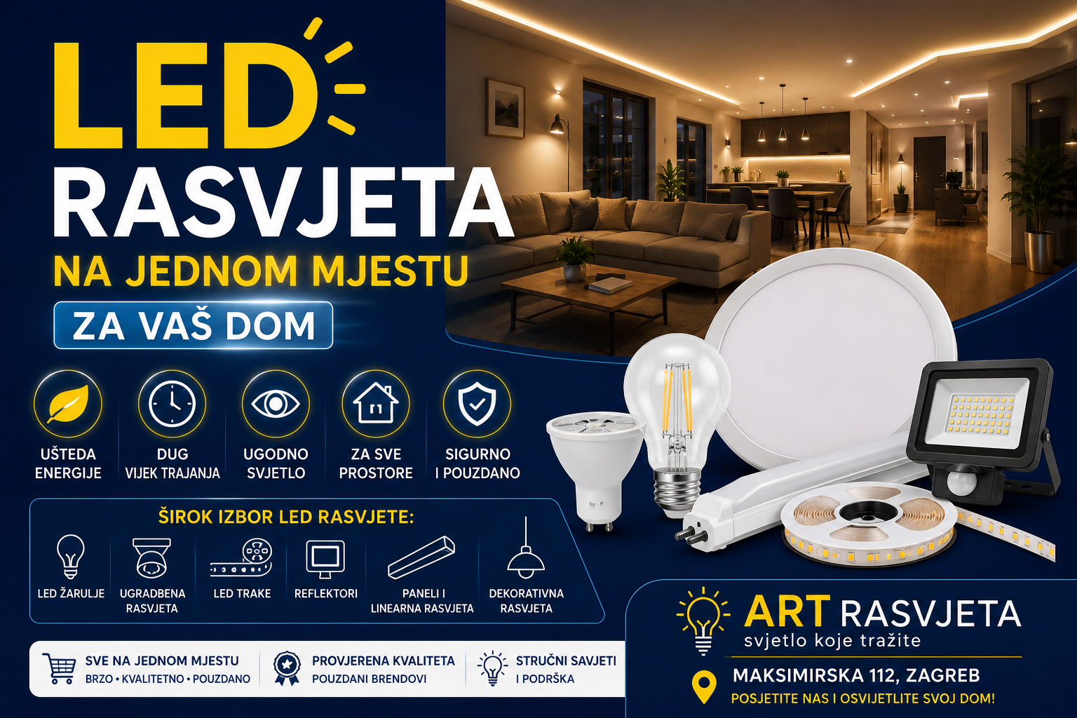 Led rasvjeta na jednom mjestu za Vaš dom