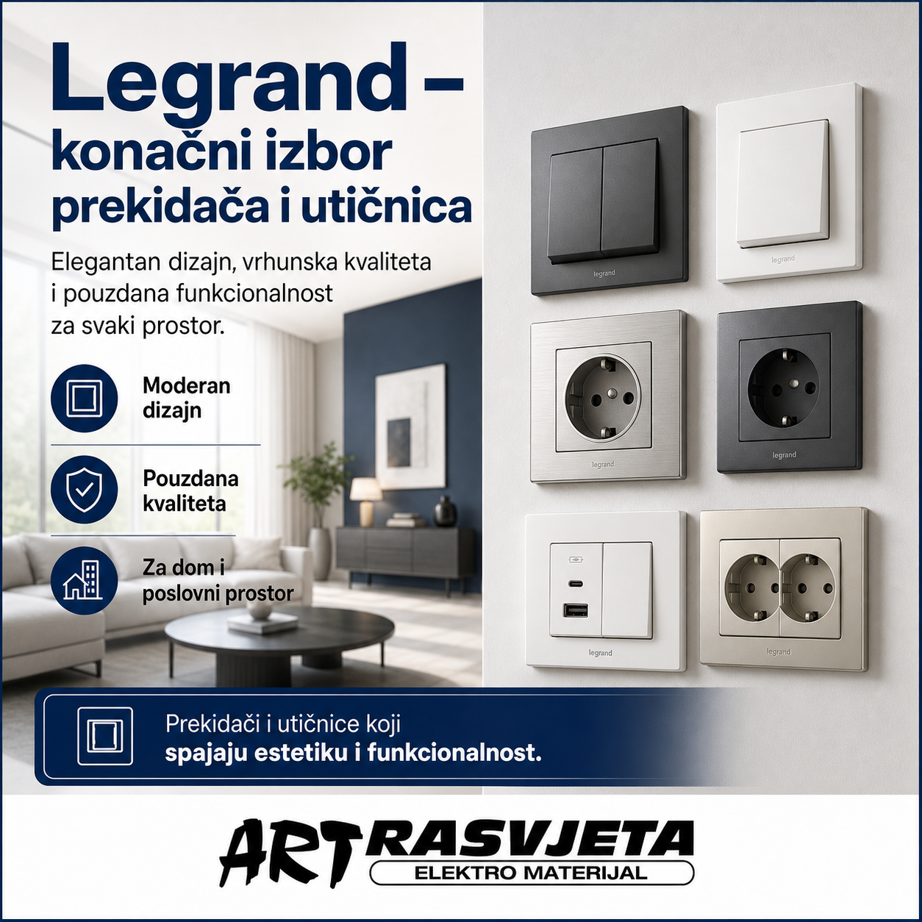 Legrand konačni izbor prekidača i utičnica