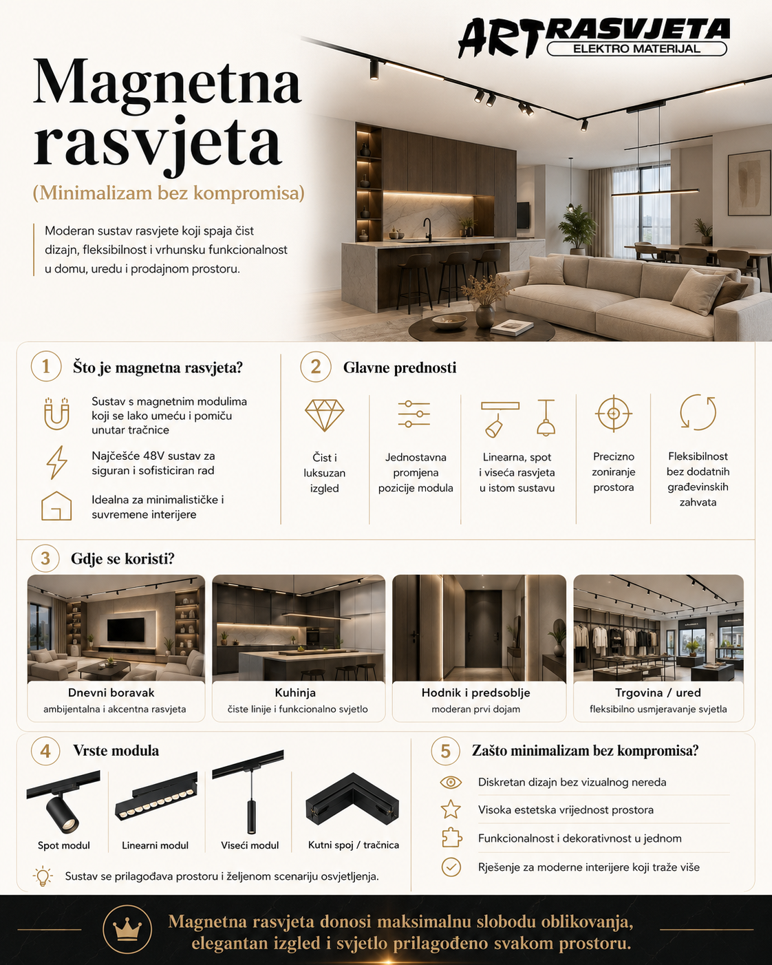 Magnetna rasvjeta (Minimalizam bez kompromisa)