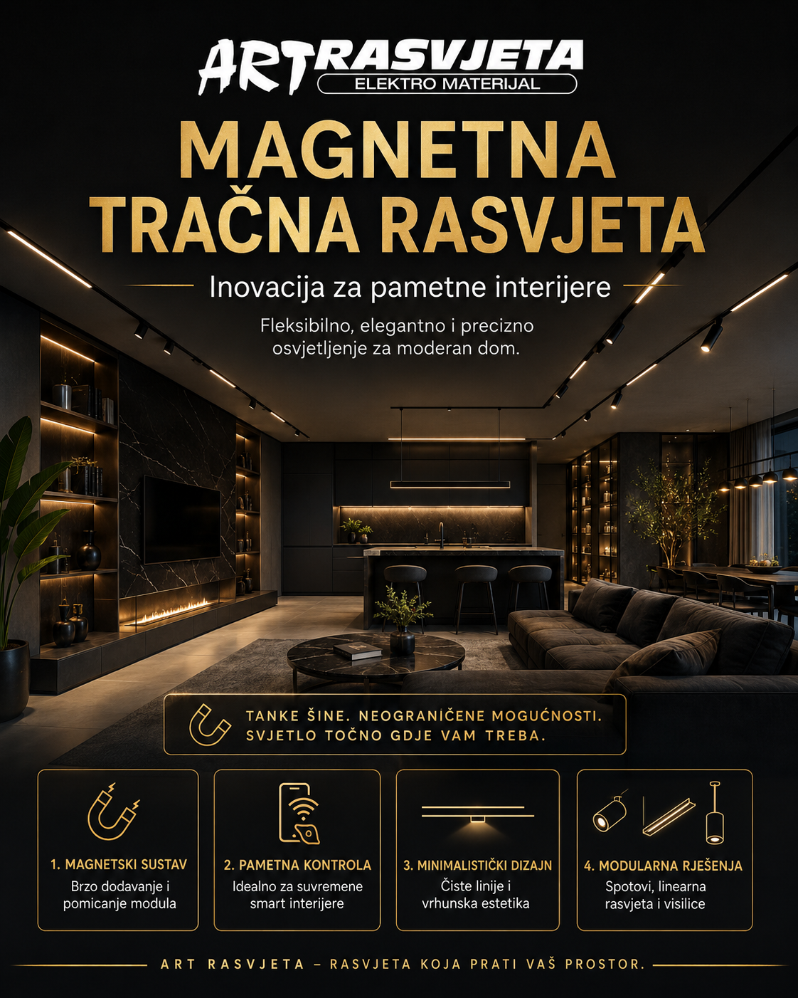 Magnetna tračna rasvjeta: Inovacija za pametne interijere