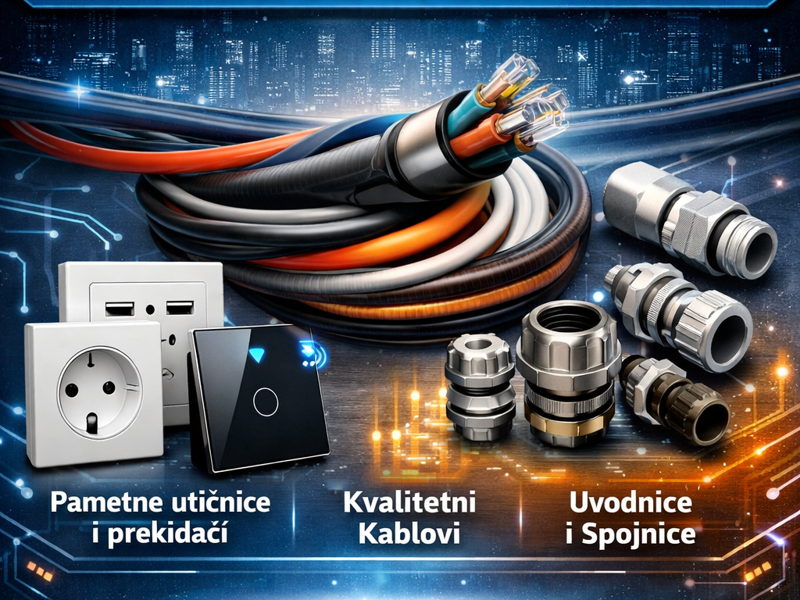Moderna elektroinstalacija 2026: Vodič za odabir utičnica, kablova i uvodnica