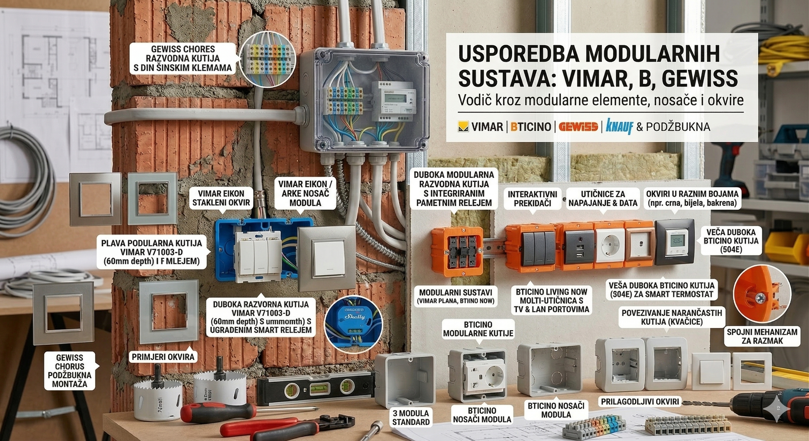Modularni sustavi: Vimar, Bticino i Gewiss