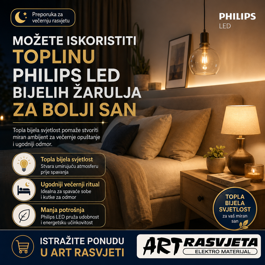 Možete iskoristiti toplinu Philips LED bijelih žarulja za bolji san