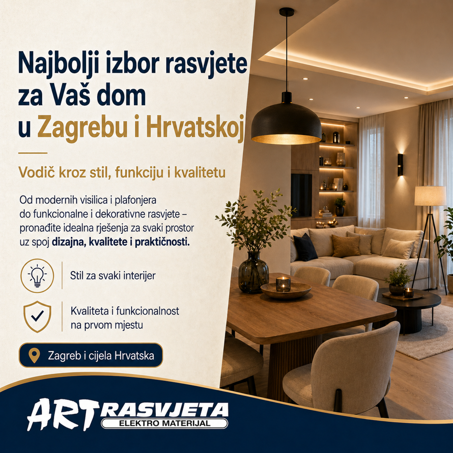 Najbolji izbor rasvjete za Vaš dom u Zagrebu i Hrvatskoj: Vodič kroz stil, funkciju i kvalitetu