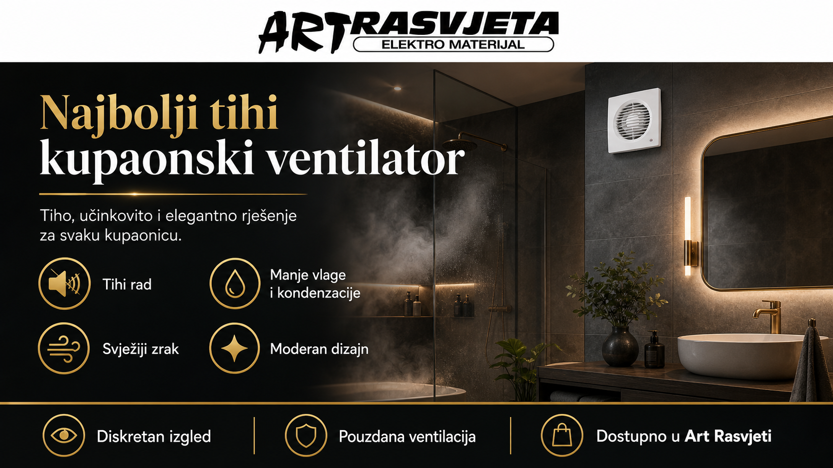 Najbolji tihi kupaonski ventilator 