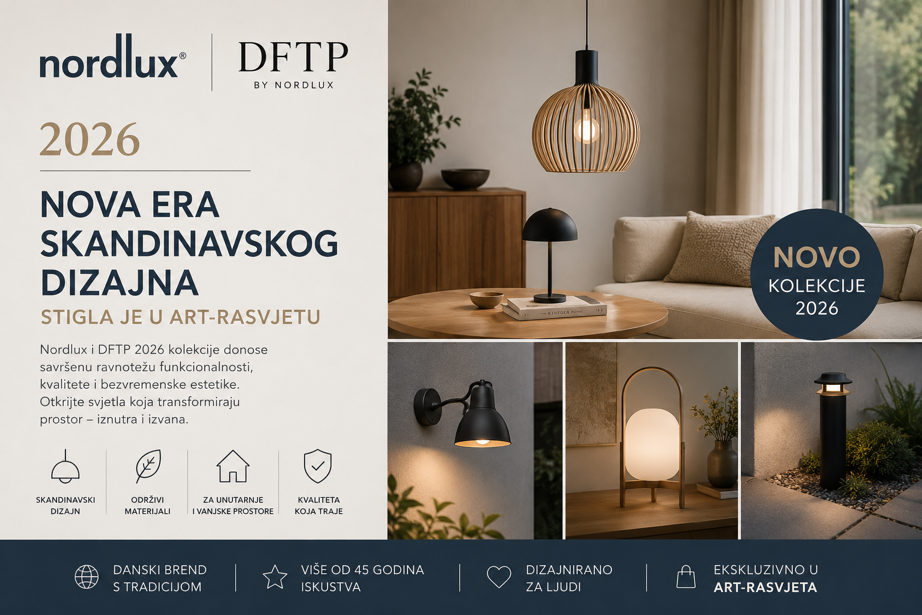Nordlux i DFTP 2026: Nova era skandinavskog dizajna stigla je u Art-rasvjetu