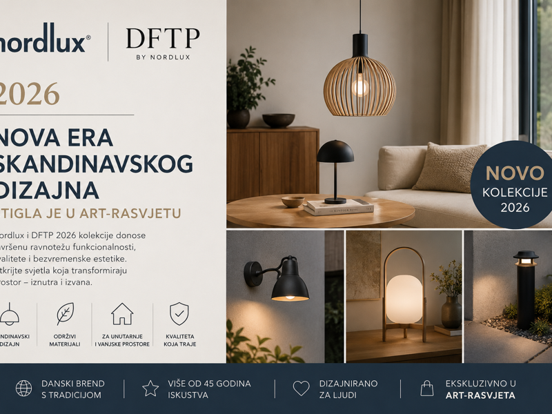 Nordlux i DFTP 2026: Nova era skandinavskog dizajna stigla je u Art-rasvjetu