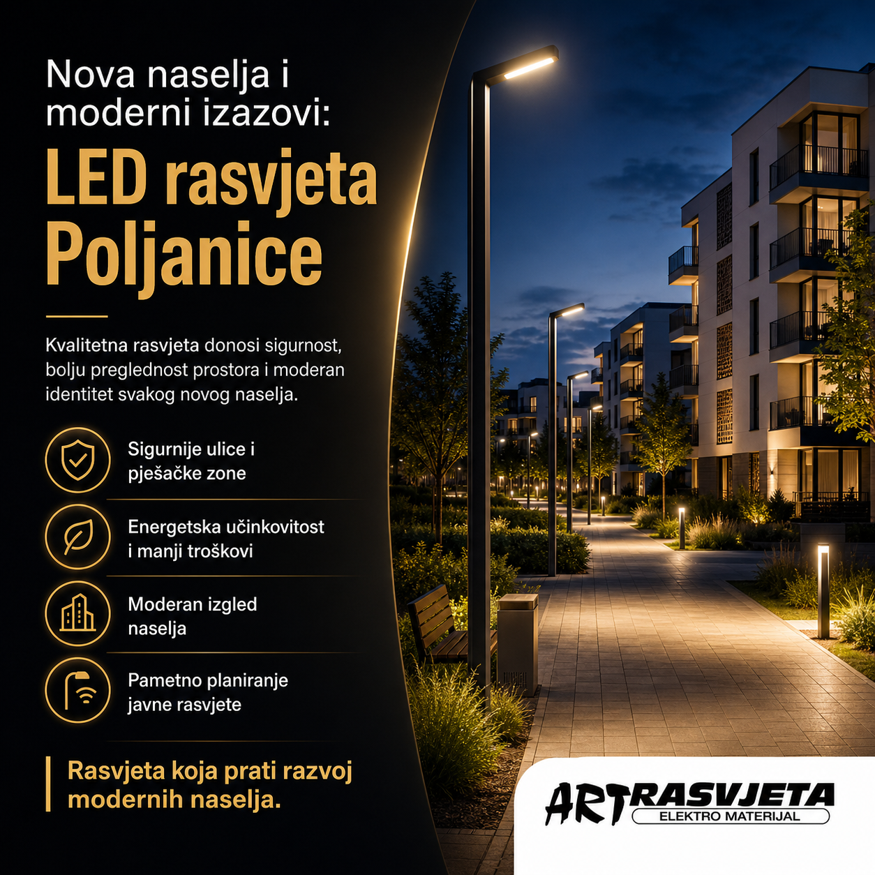 Nova naselja i moderni izazovi: Led rasvjeta Poljanice
