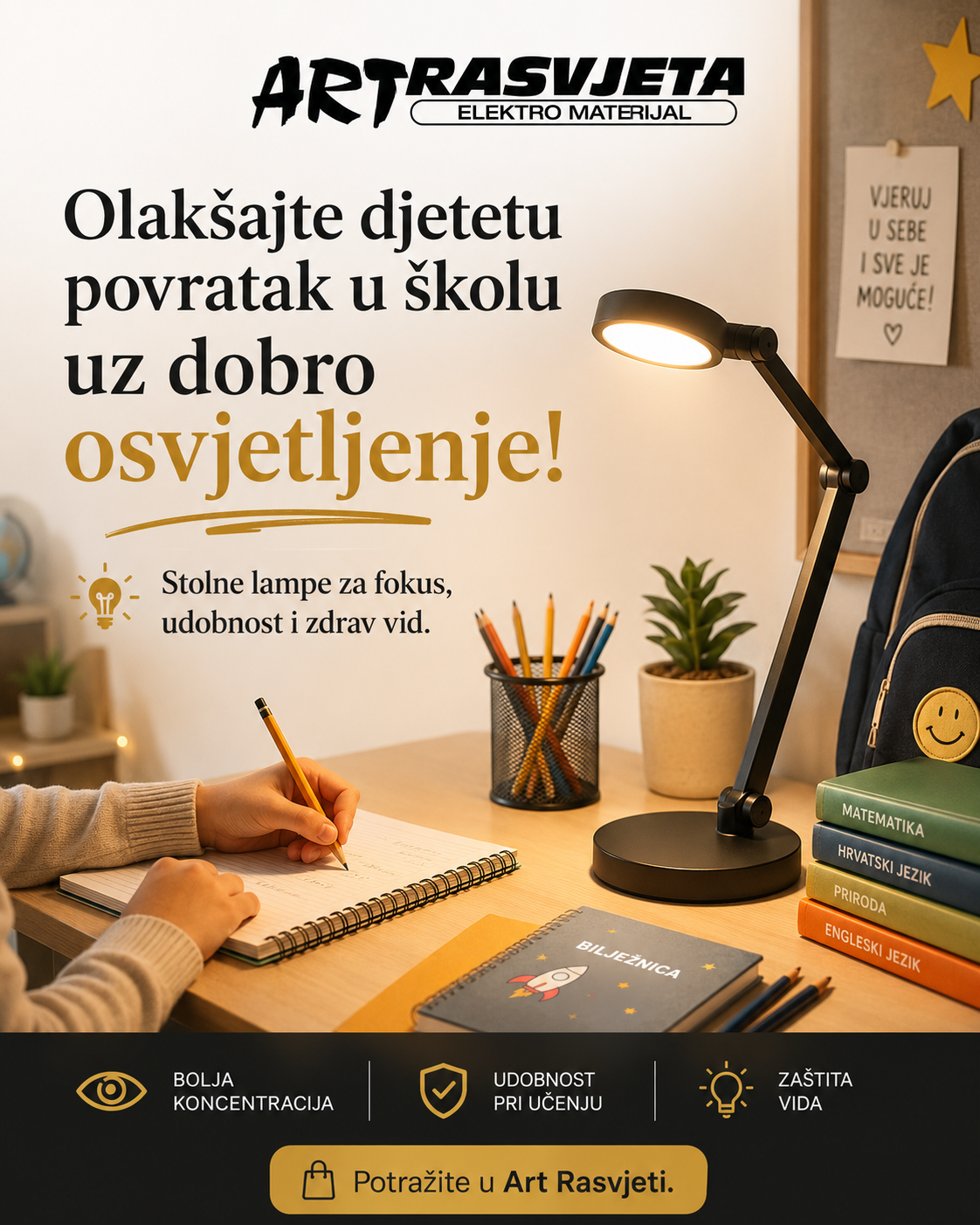 Olakšajte djetetu povratak u školu uz dobro osvjetljenje!