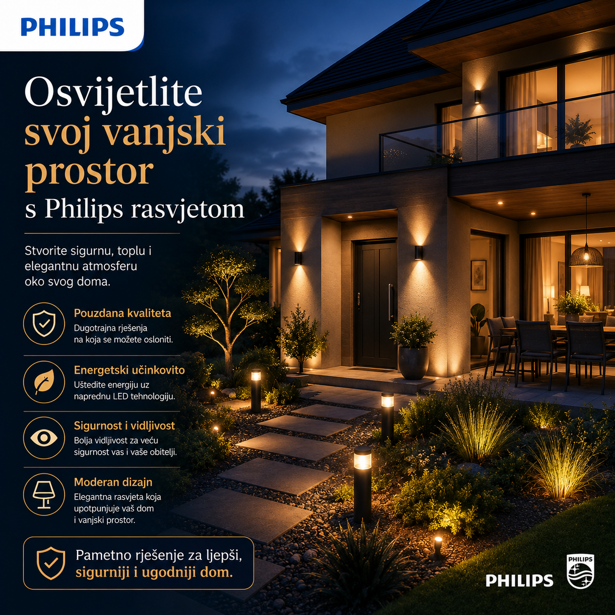 Osvijetlite svoj vanjski prostor s Philips rasvjetom
