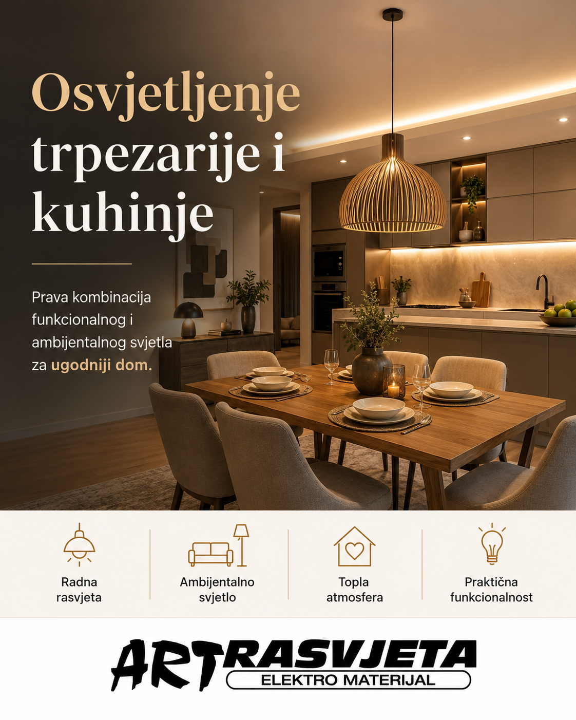 Osvjetljenje trpezarije i kuhinje
