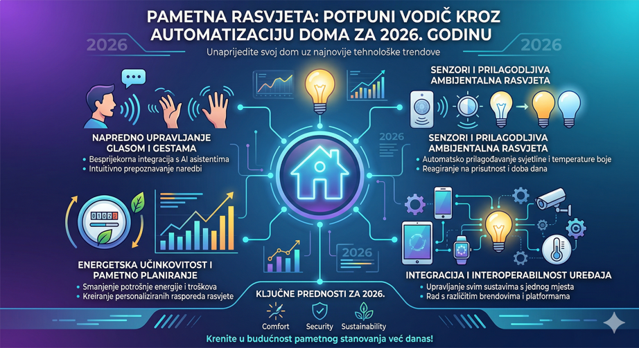Pametna rasvjeta: Potpuni vodič kroz automatizaciju doma za 2026. godinu