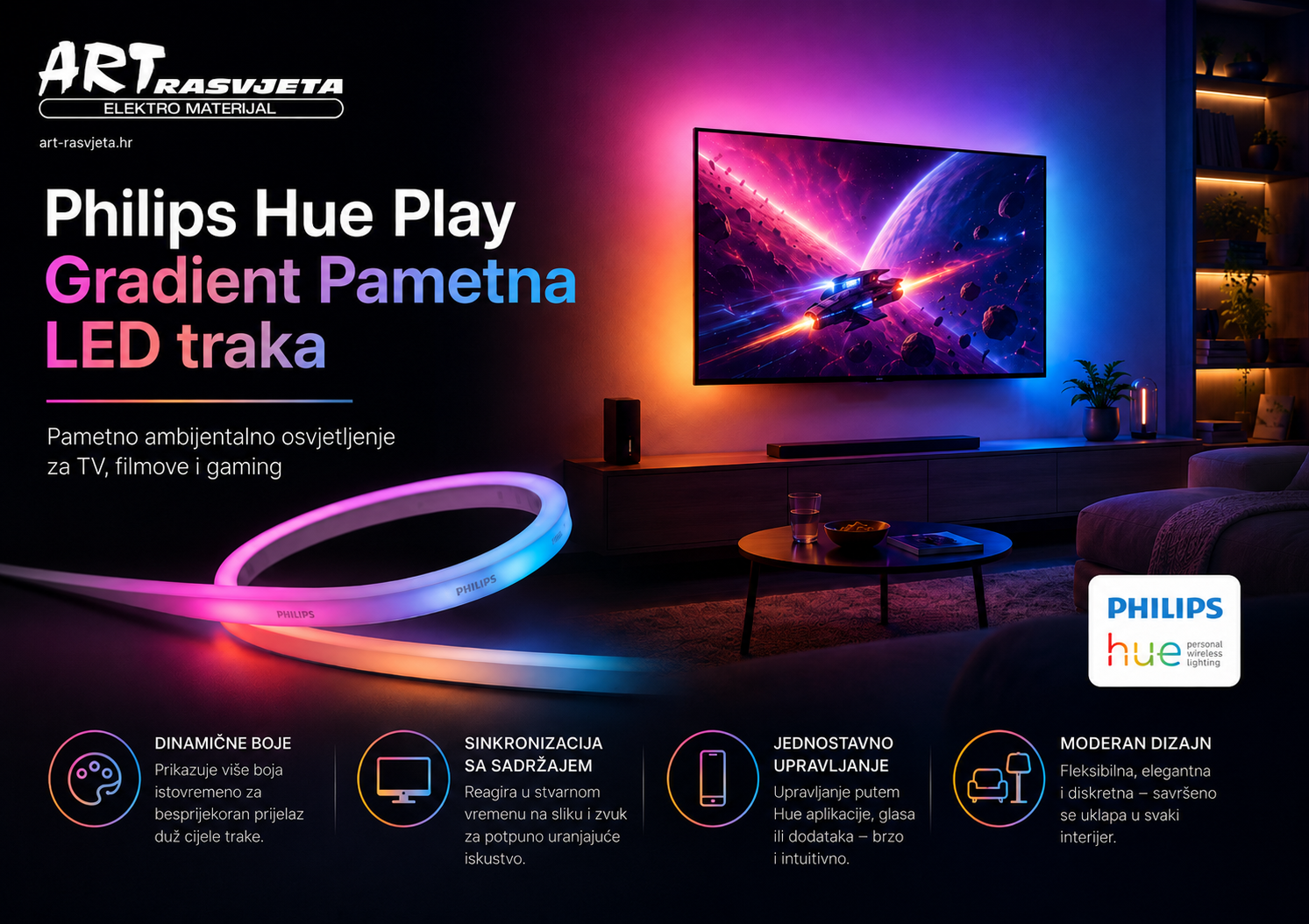 Philips Hue Play Gradient Pametna LED traka
