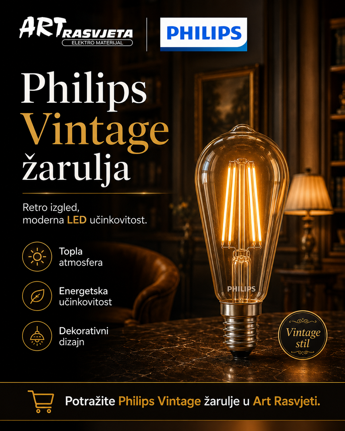 Philips Vintage led žarulja