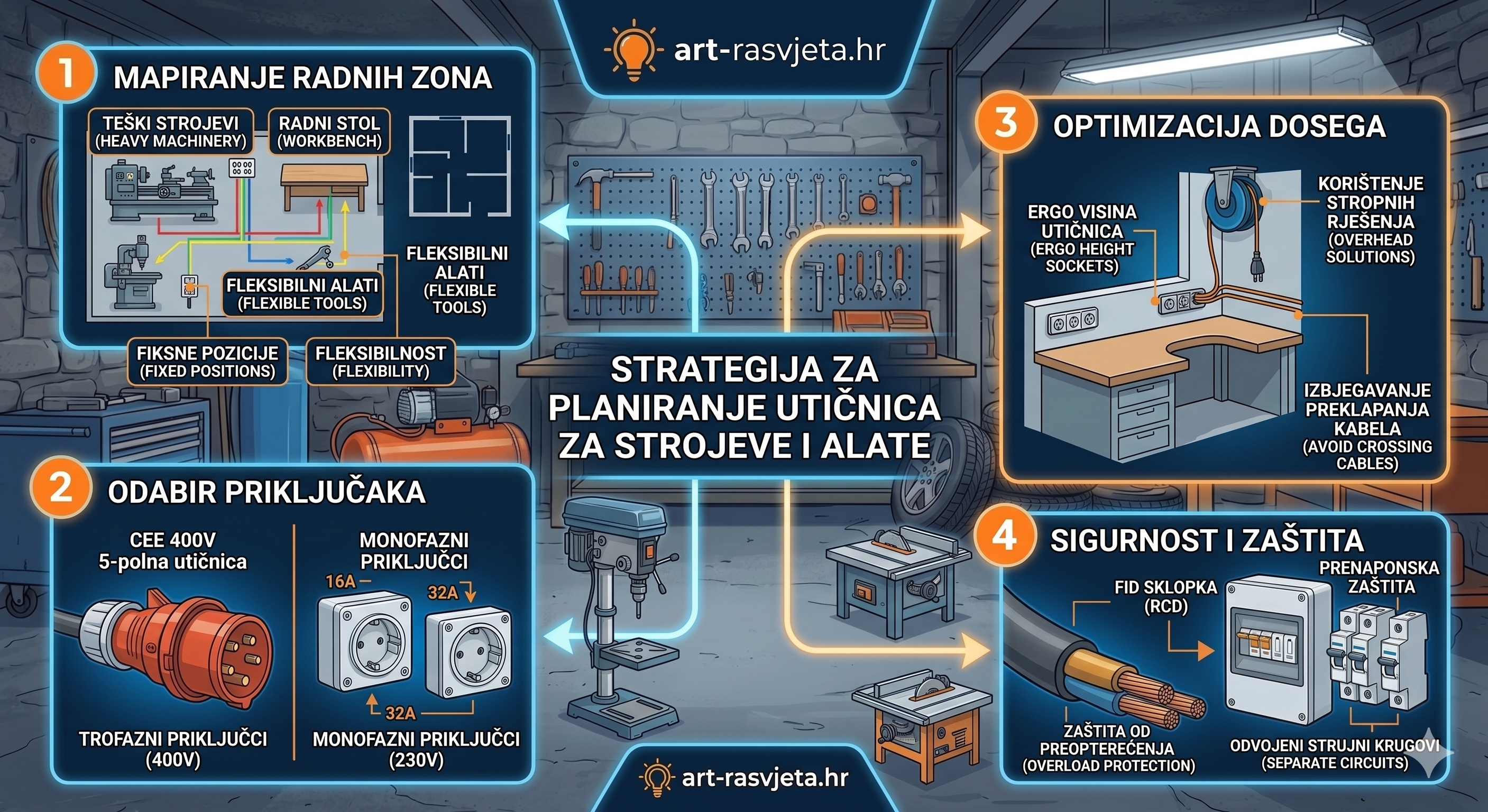 Planiranje utičnica za strojeve i alate